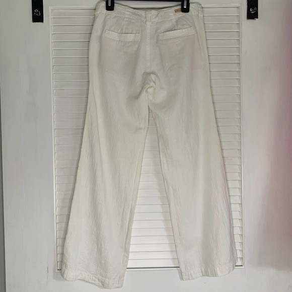 Pilcro Linen Wide Leg Pant White Size 4 - Picture 6 of 11